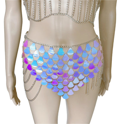 Holographic Chainmail Bikini Set