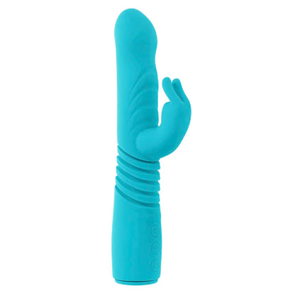 Evolved Bunny Hop thrusting rabbit vibrator dual motor waterproof rechargeable silicone vibrator
