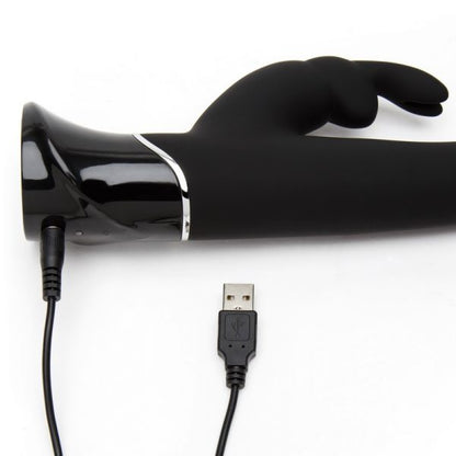 Fifty Shades of Grey Greedy Girl – Rechargeable Silicone G-Spot Rabbit Vibrator with Storage Bag