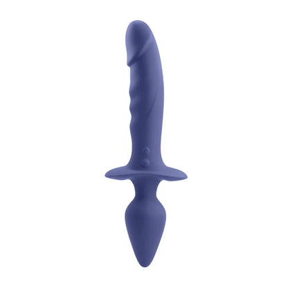 Dual-ended silicone vibrator with realistic shaft and tapered plug – Gender-X Dual Defender Double Duty