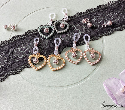 Heart with Bell  Nipple Rings