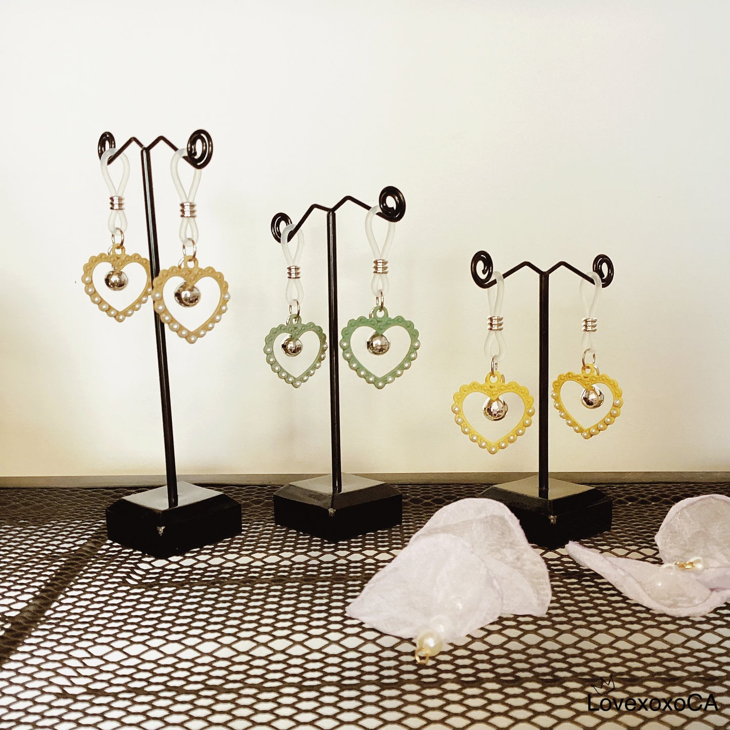 Heart with Bell  Nipple Rings