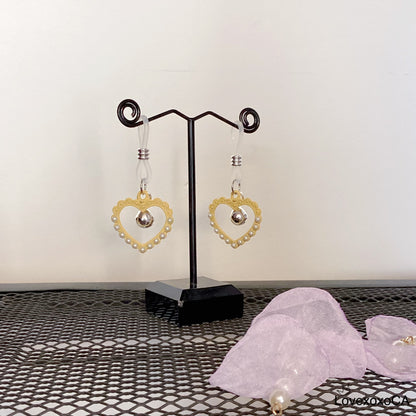 Heart with Bell  Nipple Rings