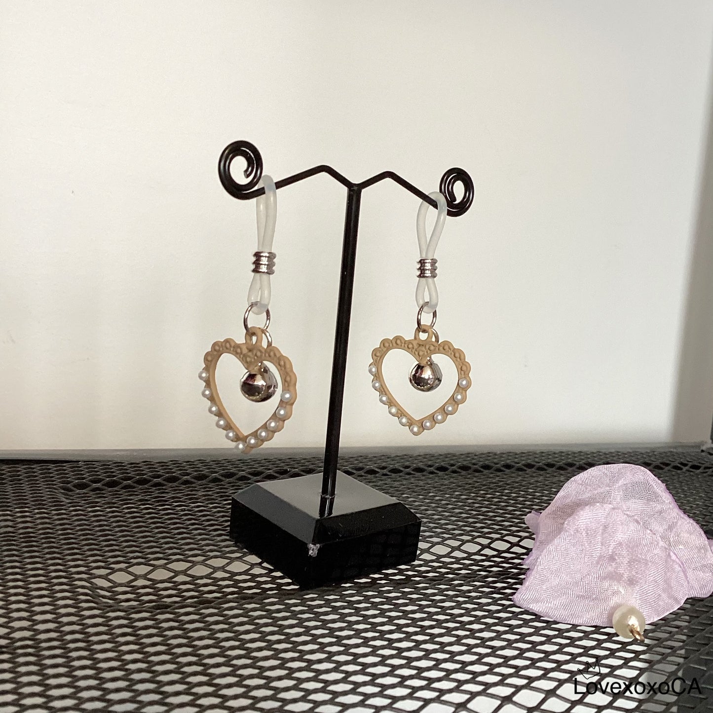 Heart with Bell  Nipple Rings