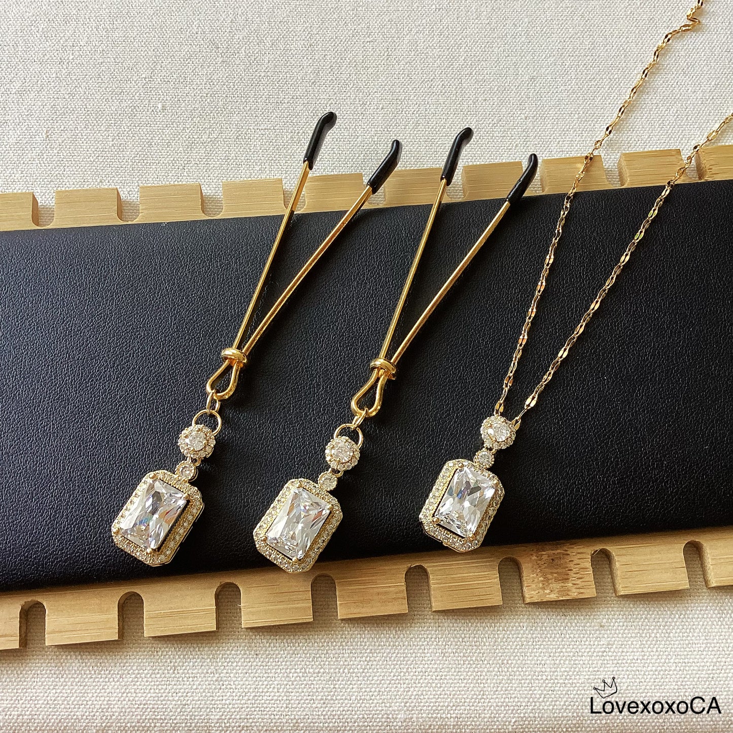 Square Gem Jewelry Set