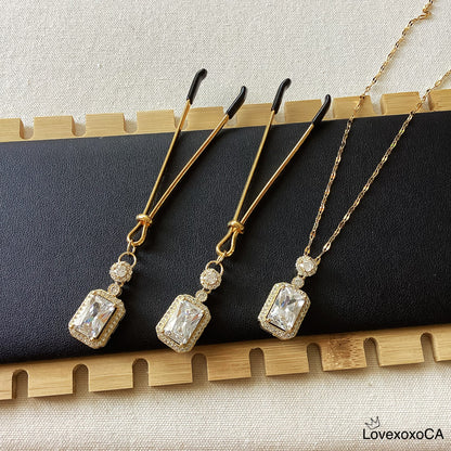 Square Gem Jewelry Set