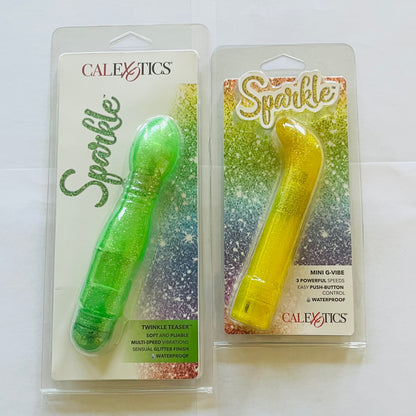 Bundle: CalExotics Twinkle Teaser (Green) & Mini G Vibe (Yellow)