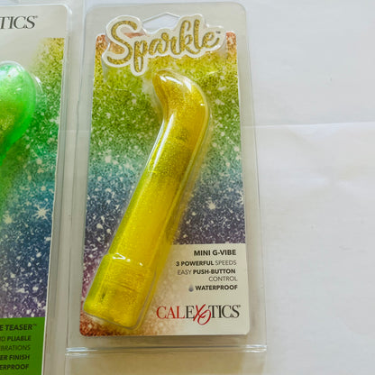 Bundle: CalExotics Twinkle Teaser (Green) & Mini G Vibe (Yellow)