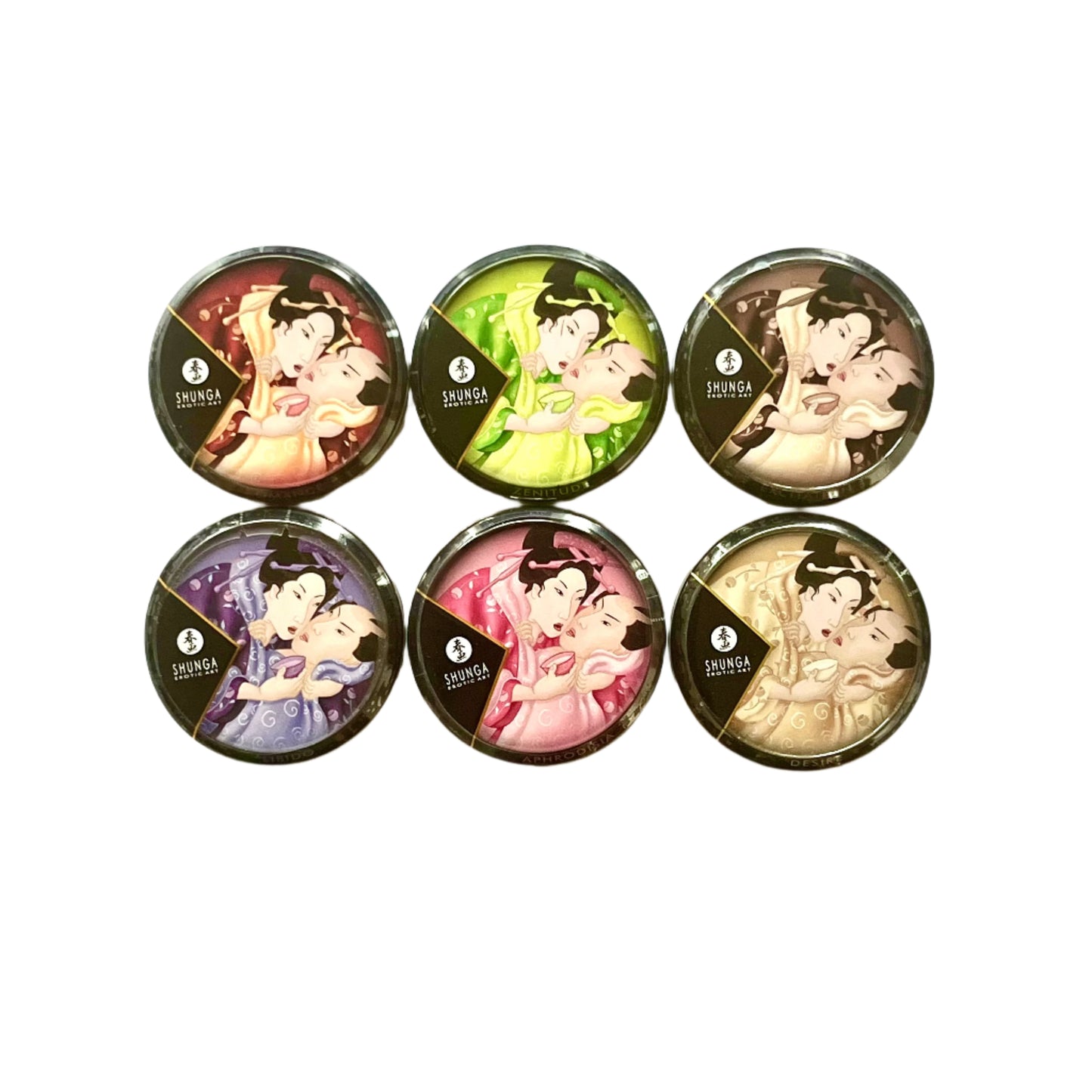 6-Pack Shunga Edible Massage Candle Set – Romantic Scents Travel Collection