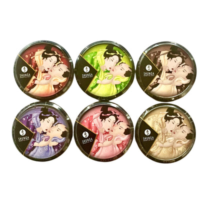 6-Pack Shunga Edible Massage Candle Set – Romantic Scents Travel Collection