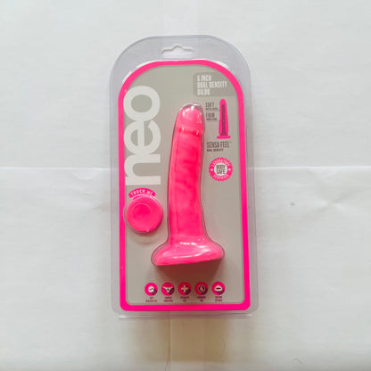 Neo 6 Inch Dual Density Cock in Pink