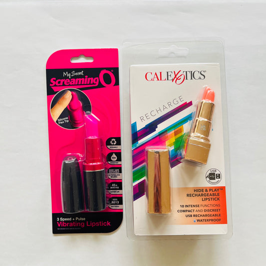 Bundle: Screaming O My Secret Vibrating Lipstick & CalExotics Hide and Play Lipstick Vibrator Orange