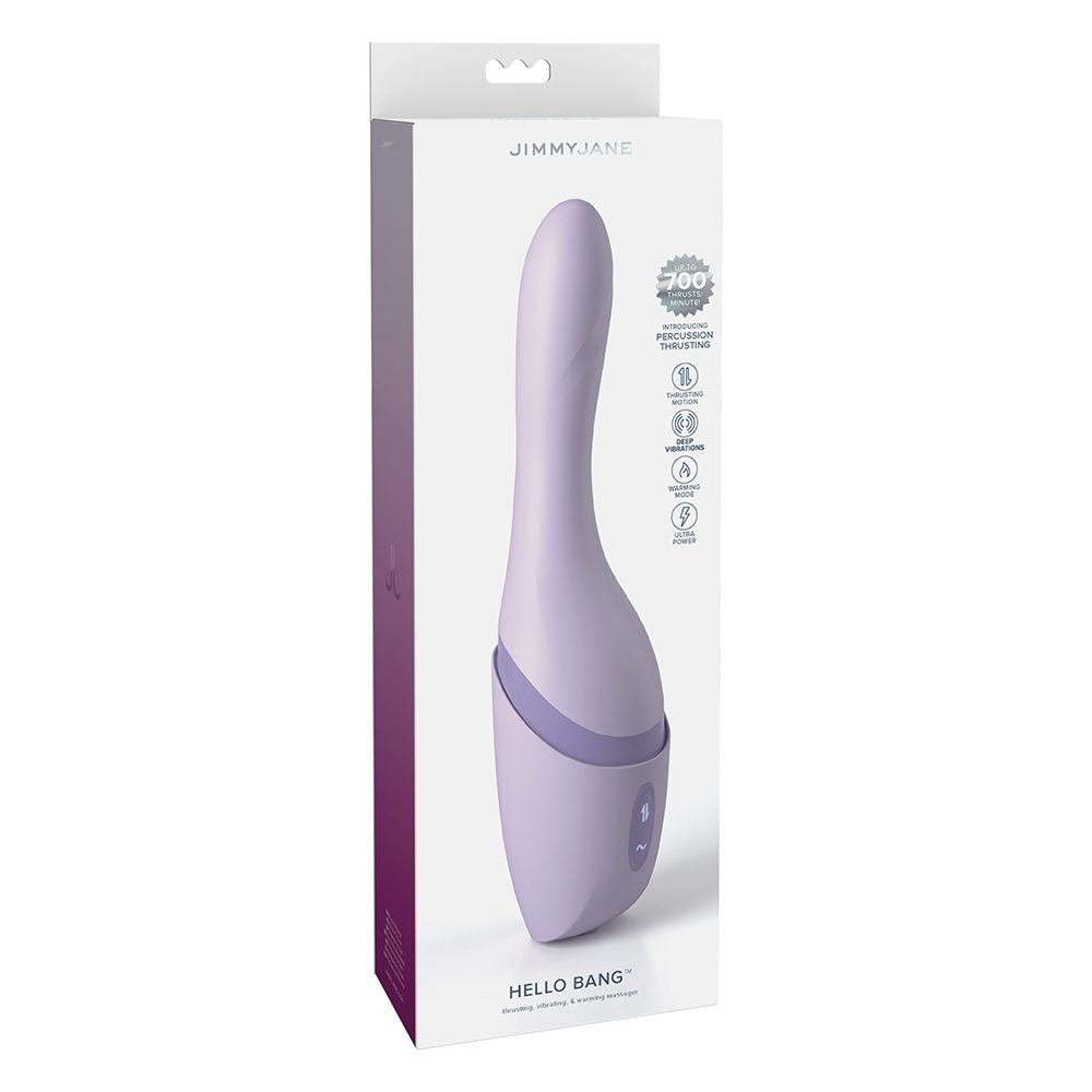 JimmyJane Hello Bang thrusting vibrator with warming mode and suction base