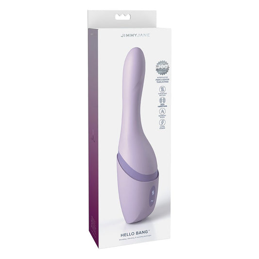 JimmyJane Hello Bang thrusting vibrator with warming mode and suction base