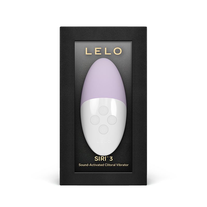 LELO Siri 3 clitoral vibrator in packaging on a white background