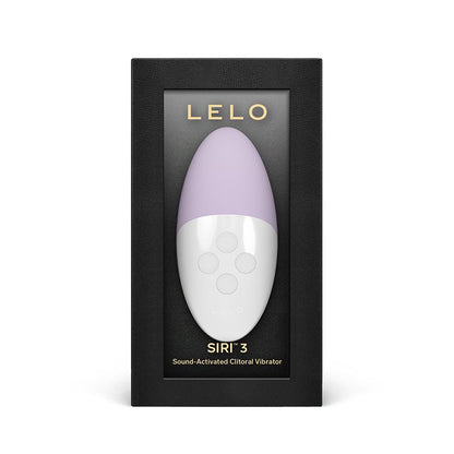 LELO Siri 3 clitoral vibrator in packaging on a white background