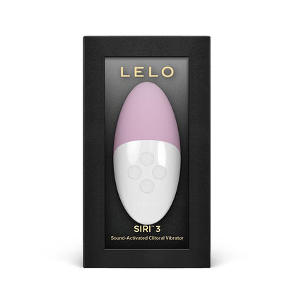 LELO Siri 3 clitoral vibrator in packaging on a white background