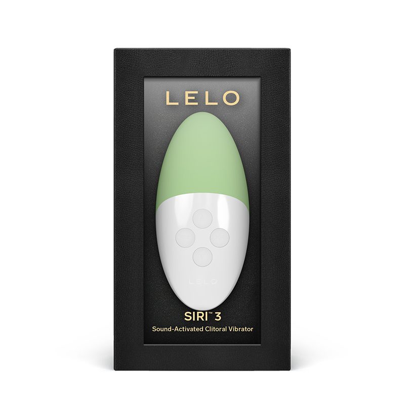 LELO Siri 3 sound-activated clitoral vibrator in packaging on a white background