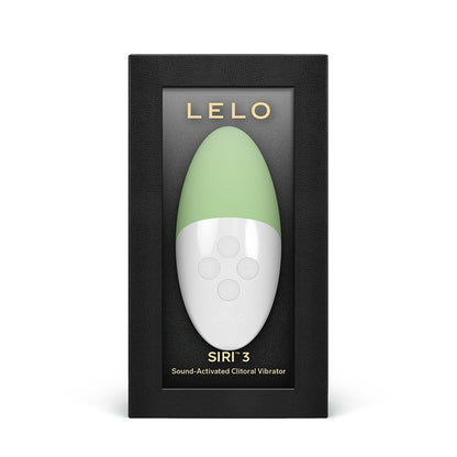 LELO Siri 3 sound-activated clitoral vibrator in packaging on a white background