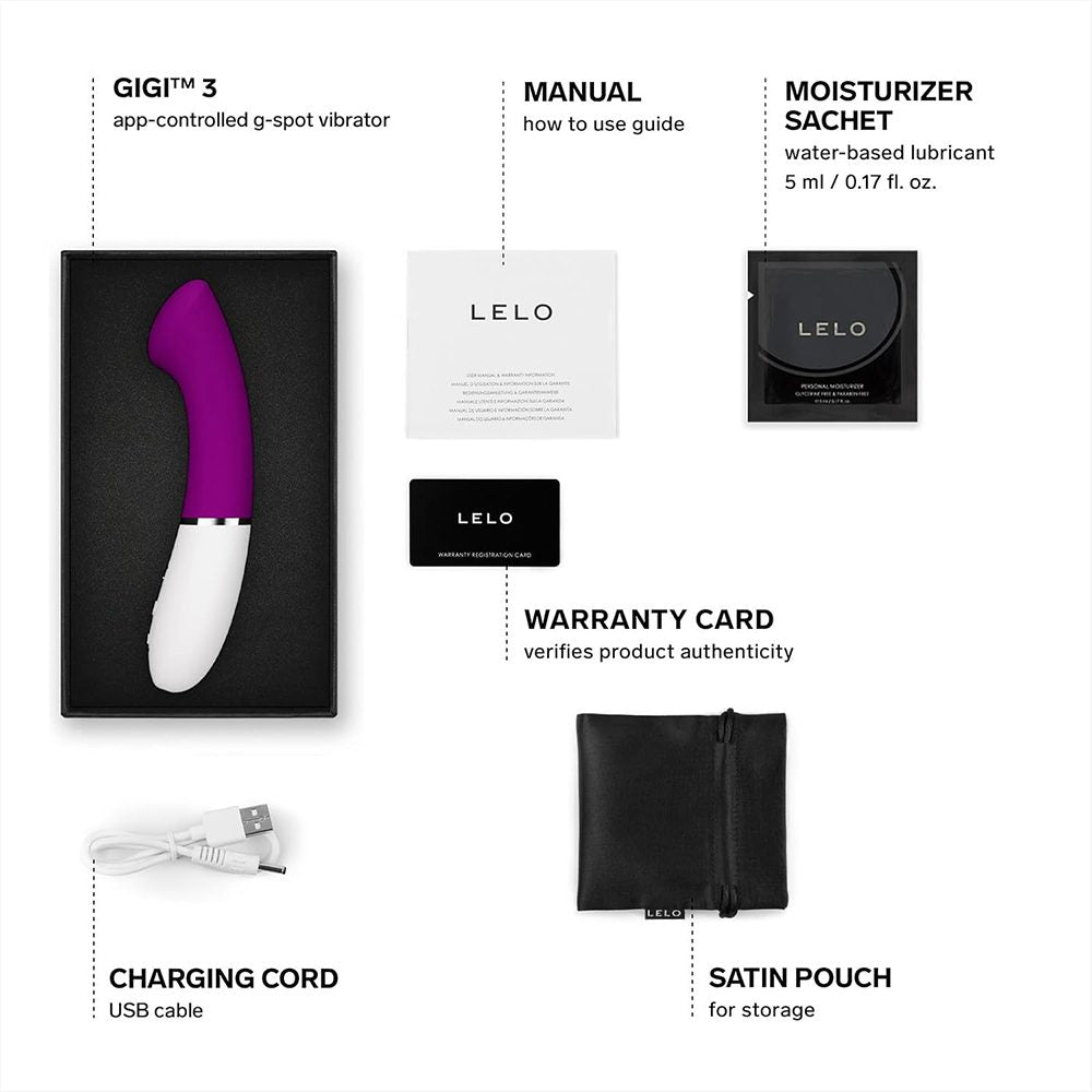 LELO GIGI 3 curved G-spot vibrator with soft silicone and app controls