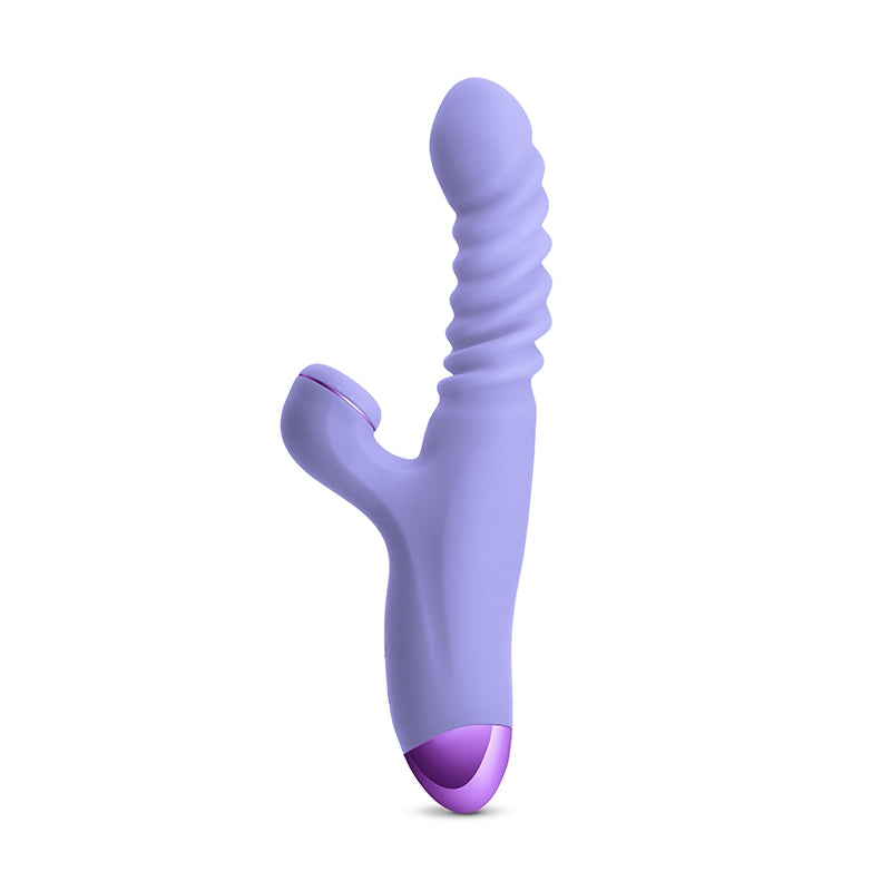 NS Novelties Luxe Nova thrusting and throbbing vibrator – dual-action stimulator with silicone body, clitoral arm, and powerful dual motors.