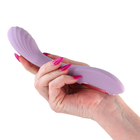 Flexible rechargeable vibrator made from silicone and ABS