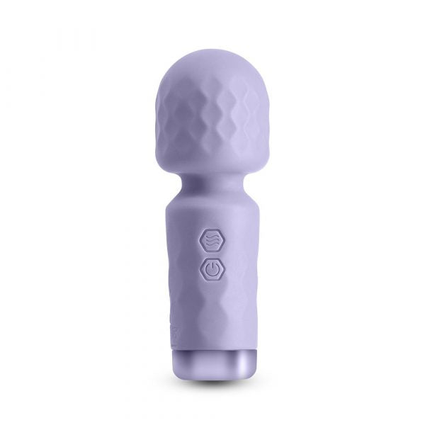 Compact rechargeable vibrating wand made from silicone and ABS