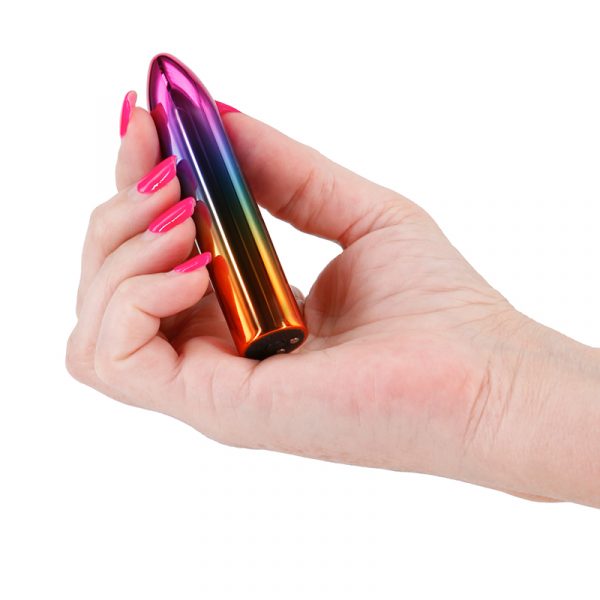 Sleek clitoral stimulator – silver mini vibrator by NS Novelties