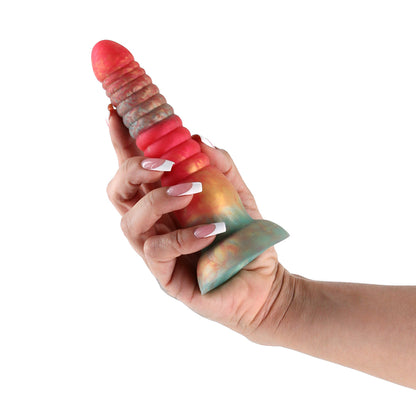 Colours Stacked Dildo 6" - Red/Gold