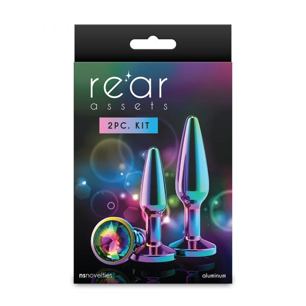 NS Novelties Rear Assets Tapered Training Kit – Rainbow Butt Plugs