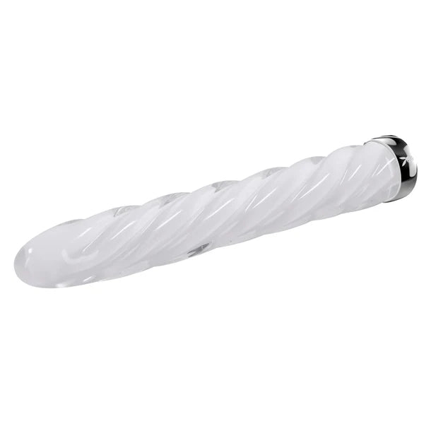 Playboy In A Twist Glass Vibrator