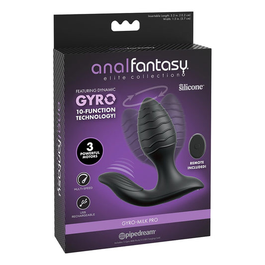 Pipedream Elite Gyro-Milk Pro automated gyrating prostate massager with remote
