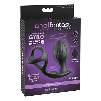 “Pipedream Ass-Gasm Gyro-Milk Pro automated prostate milking plug with gyration, vibration, and c-ring