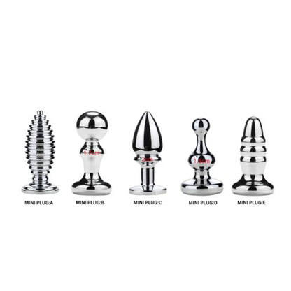 Mini Plug Set of 5 Stainless Steel Plugs