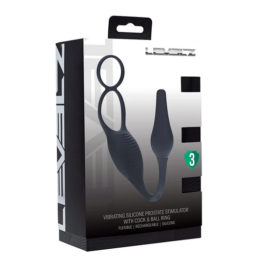 Shots LevelZ Silicone Prostate Stimulator with Cock and Ball Ring