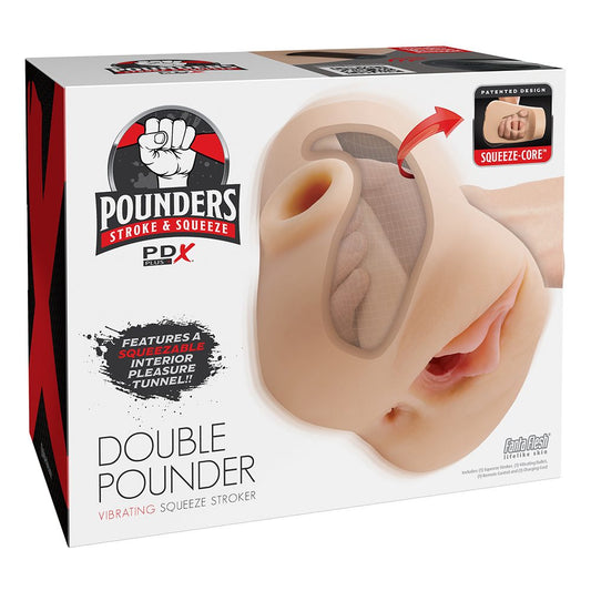 Pipedream Double Pounder Vibrating Squeeze Stroker