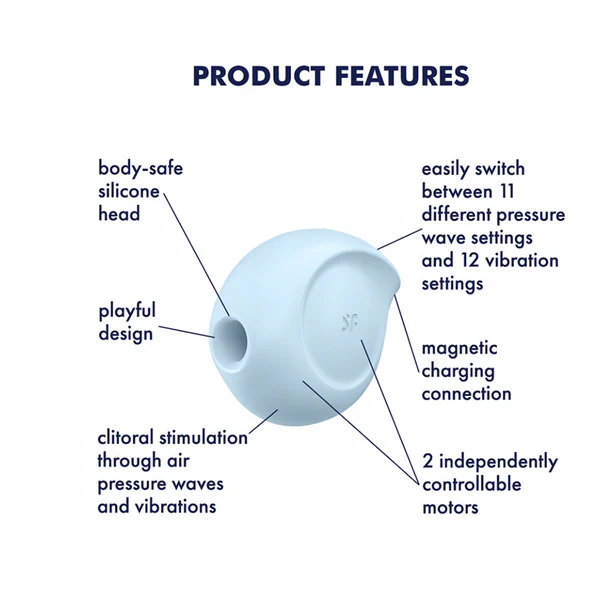 Satisfyer Sugar Rush air pulse and vibration clitoral stimulator waterproof silicone rechargeable vibrator