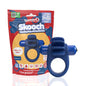 Blue vibrating ring with Skooch packaging on a white background