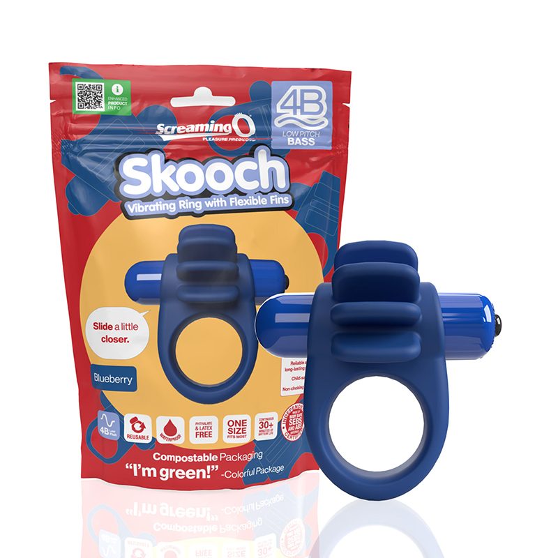 Vibrating cock ring with flexible silicone fins – Screaming O 4B Skooch