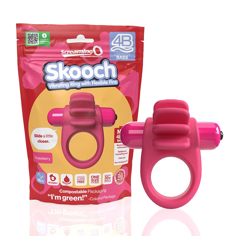Vibrating cock ring with flexible silicone fins – Screaming O 4B Skooch