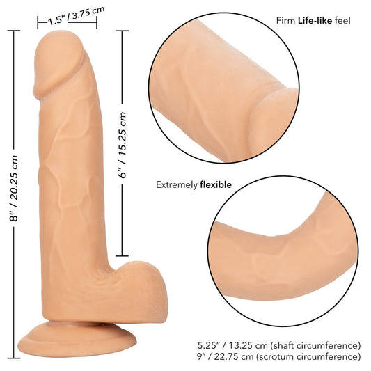 CalExotics Queen 6” Jelly Dildo Ivory