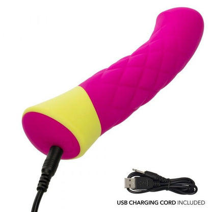 California Exotics Rave Quilted G waterproof silicone G-spot vibrator with quilted texture