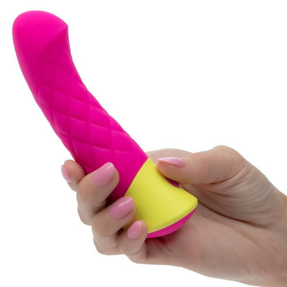 California Exotics Rave Quilted G waterproof silicone G-spot vibrator with quilted texture