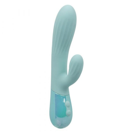 California Exotics Aura Dual Ripple waterproof dual silicone massager in ripple design