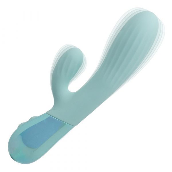 California Exotics Aura Dual Ripple waterproof dual silicone massager in ripple design
