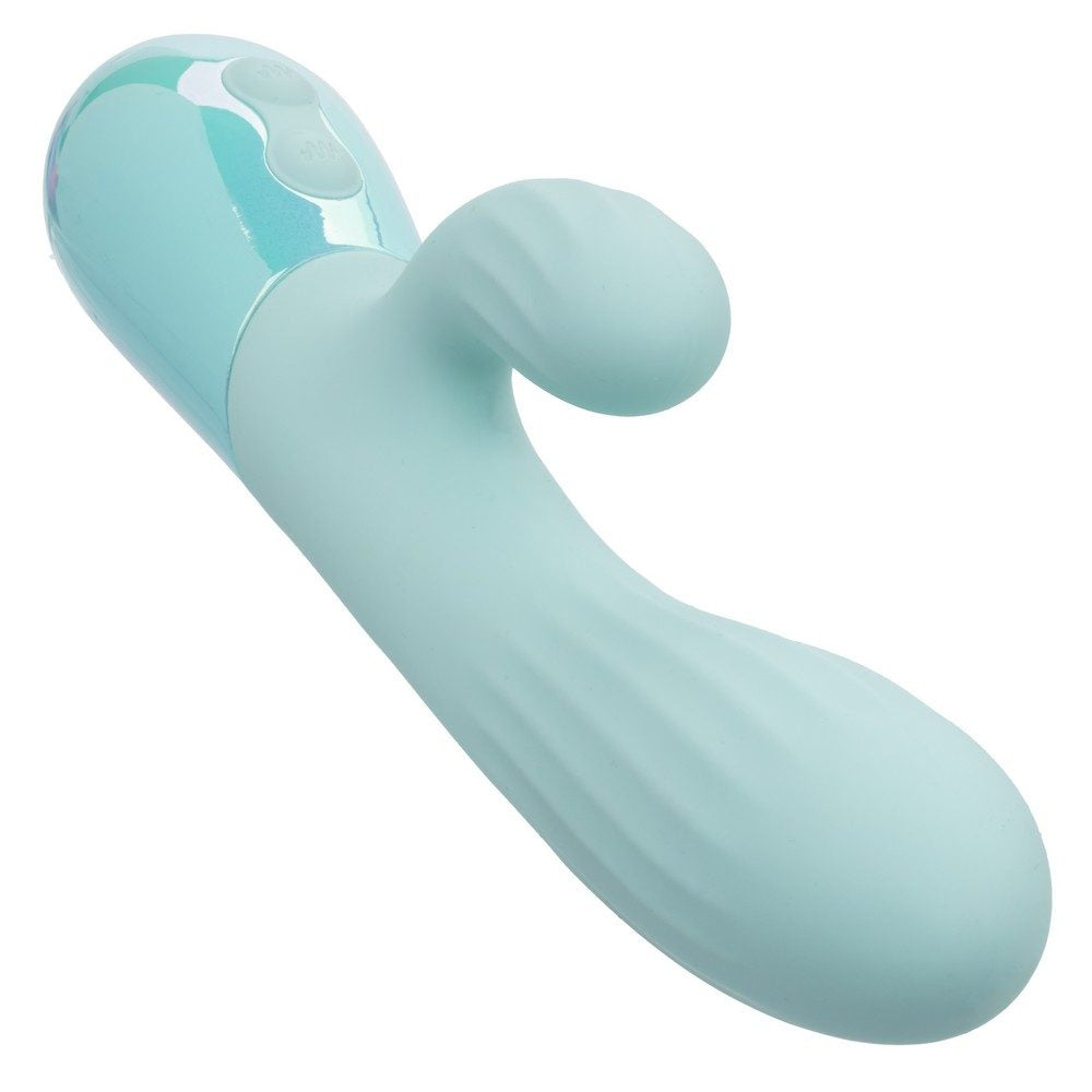 California Exotics Aura Dual Ripple waterproof dual silicone massager in ripple design