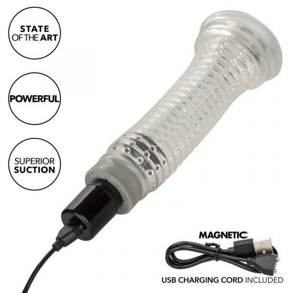 CalExotics Optimum Series Vibro Air Pump with pressure-activated vibration and Master Grip handle