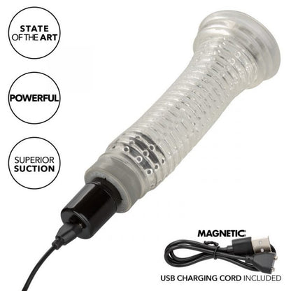 CalExotics Optimum Series Vibro Air Pump with pressure-activated vibration and Master Grip handle