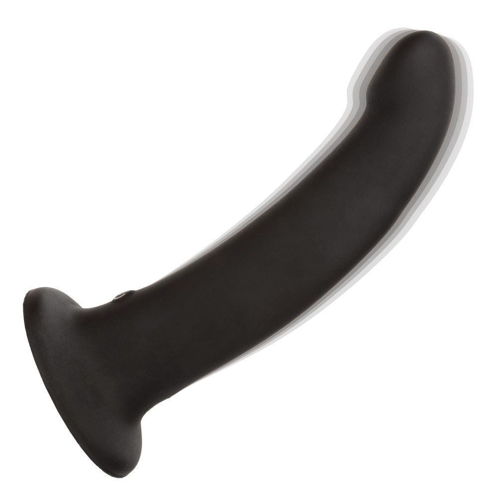 CalExotics Onyxxx Rechargeable Rider Probe – curved silicone vibrating dildo with suction cup base and waterproof rechargeable design