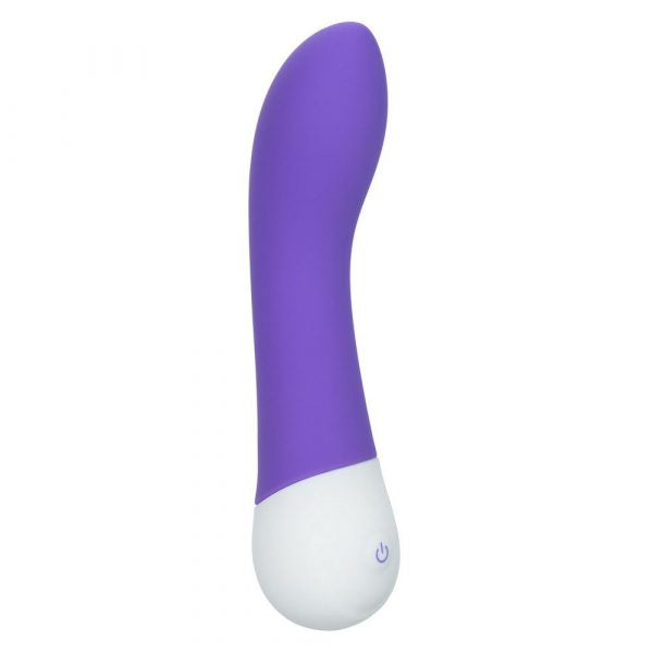 CalExotics Basic Essentials Rechargeable G – curved silicone G-spot vibrator with 10 speeds and waterproof rechargeable design